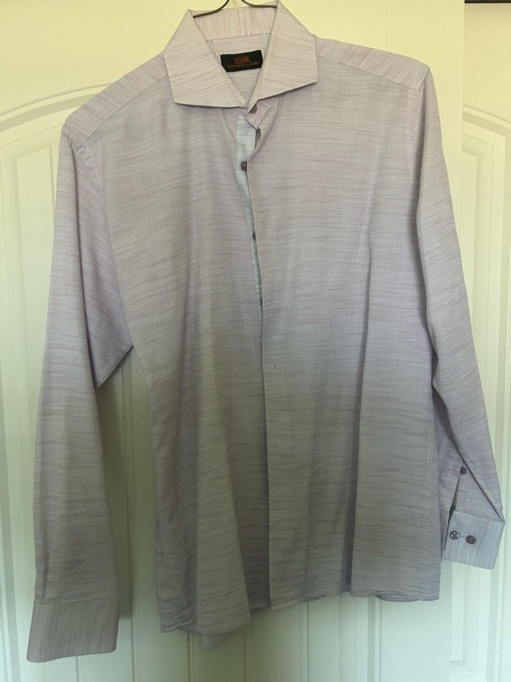 Men's Dress Shirt - Light Lavender Stripe